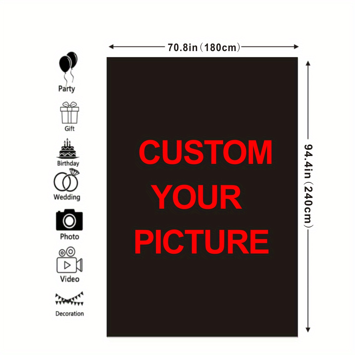 TEMU Custom Photo Background Cloth Vinyl Personalized Custom Photography Background Banner Custom For A Of Scenes Party Banners And Event Decorations