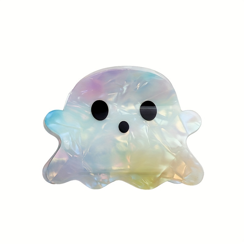 Image of 1 Stunningly Colored -shaped Hair Clip - Acetate Claw Clip For Securing Ponytails - Fun Spooky Cartoon Design Ideal For Women And, Great For Halloween Costume Additions And Hair Styling