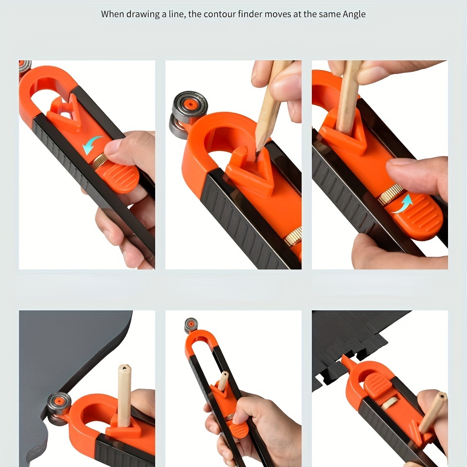 

Multi-angle Measuring Ruler Set For Woodworking, Plastic Contour Gauge With Smooth Bearing & Non-rusting Precision Pins, Shape Duplication Tool For Ceramic, Models & More