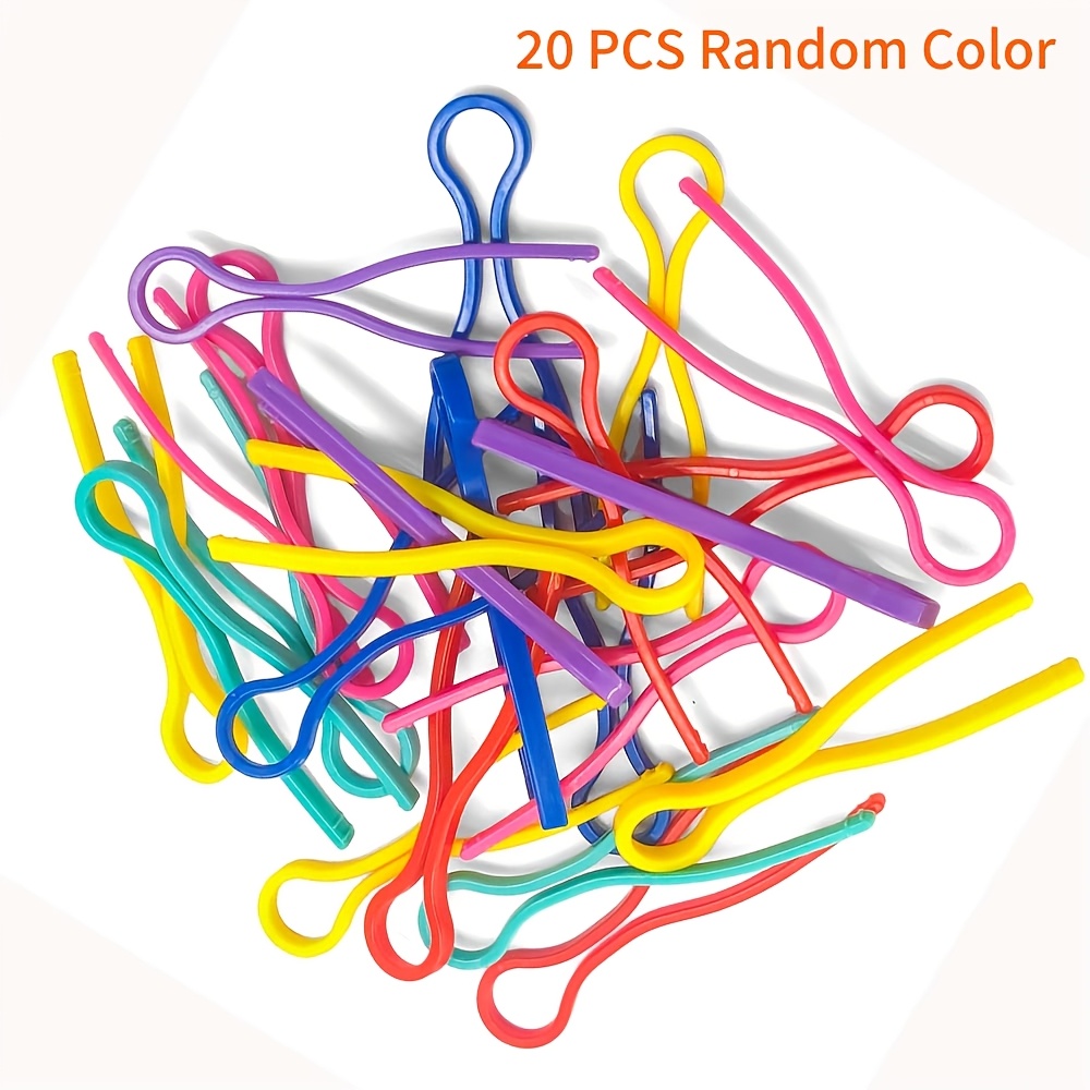 TEMU 20 piezas de pinzas de plástico coloridas para , soportes para carretes de máquina de coser, sujetadores de extremos de hilo anticaída con