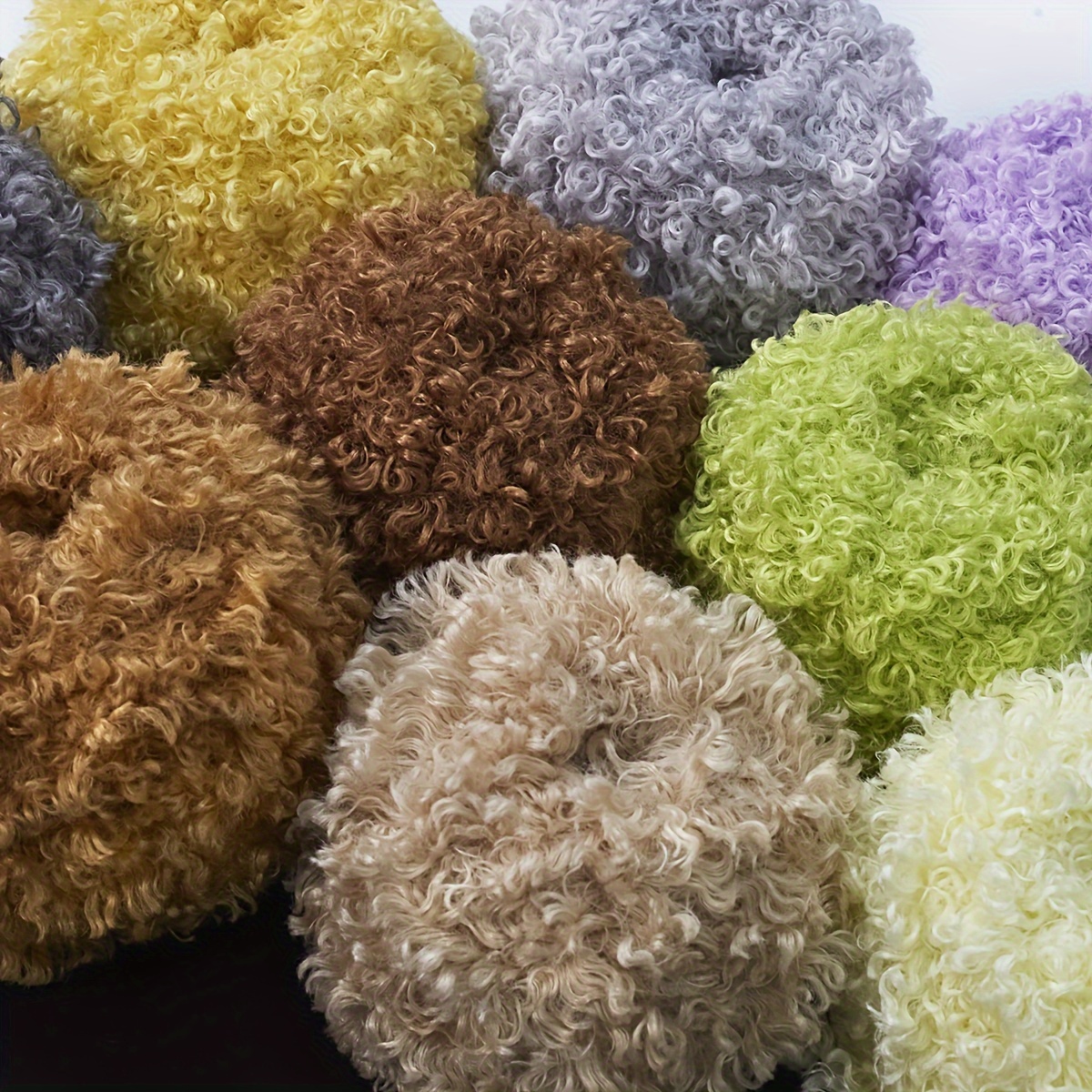 

3pcs Bear Fuzzy , 50g - Polyester For Diy Knitting & Crochet Projects, For And Scarves