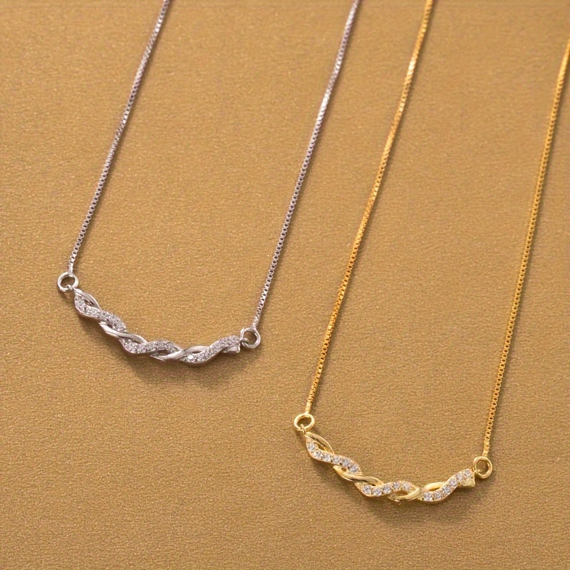 1pc Stainless Steel Necklace - Twisted Rope Pendant - Minimalist Elegant Design for Women - Durable Everyday & Party Jewelry - Perfect Gift for Ladies - Special Occasion Jewelry - Sophisticated Accessory