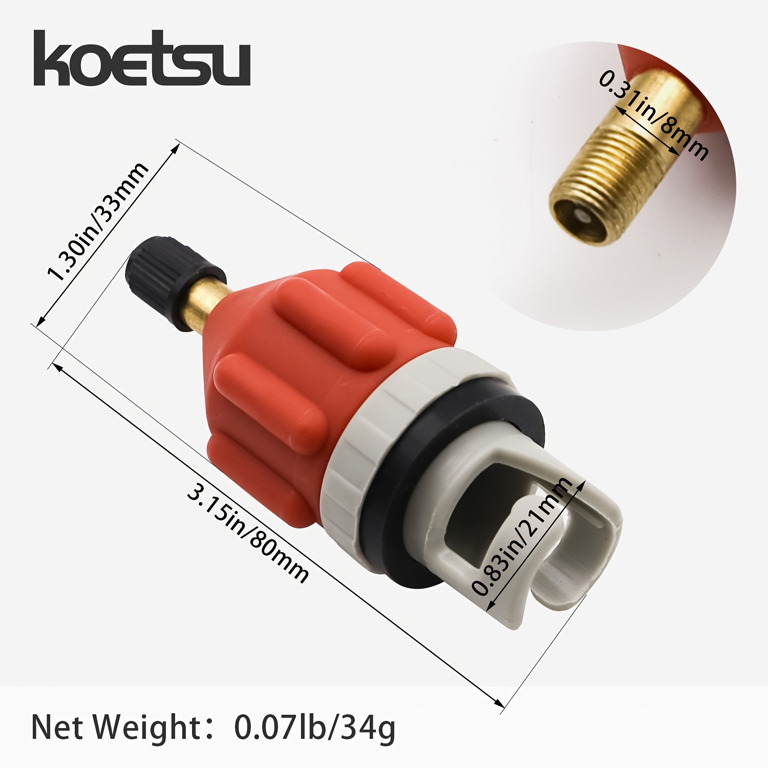 KOETSU Air Valve Adapter Pump Nozzle Converter