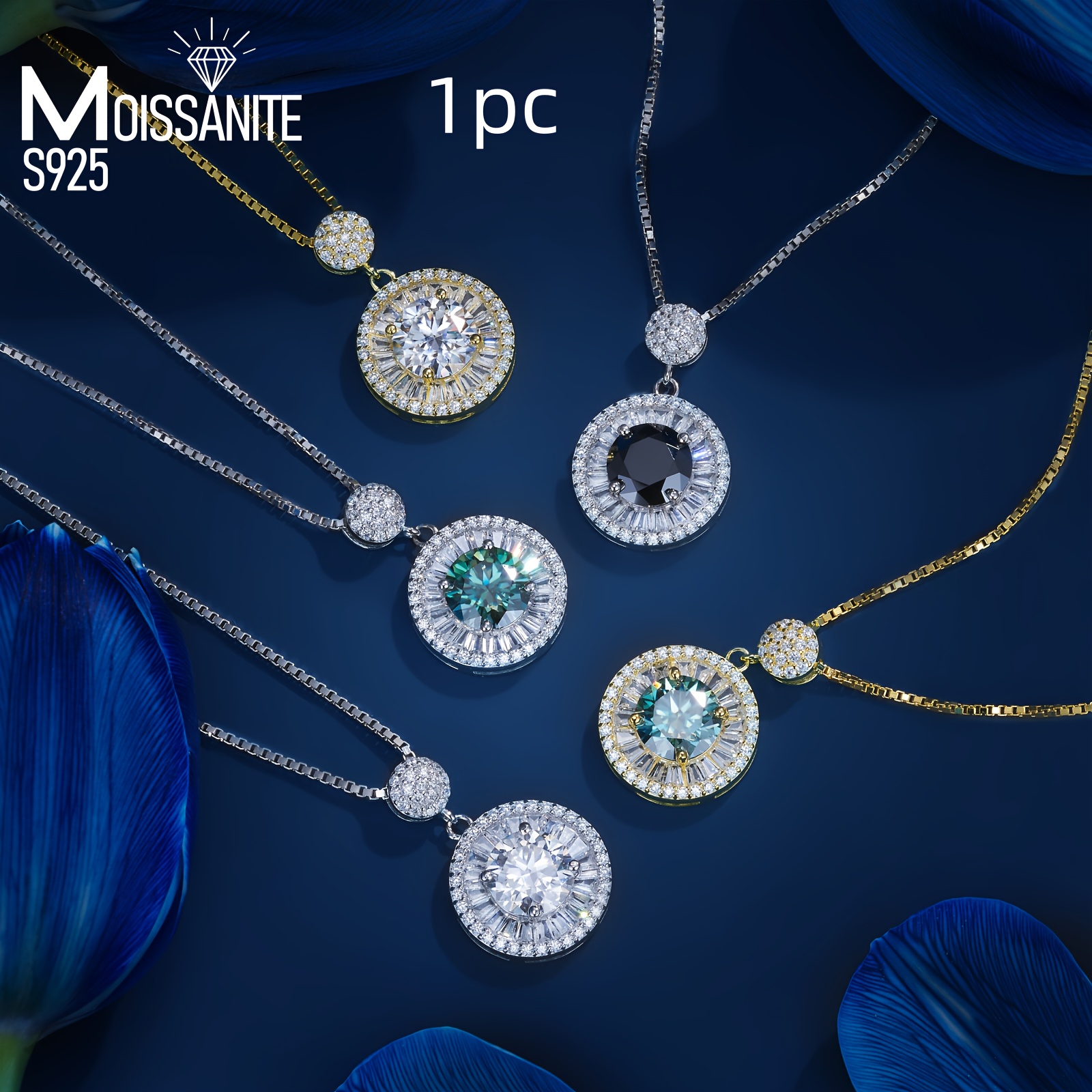 【TATIANA】Moissanite 0.5 carat Necklace TATIANA】Moissanite 0.5 carat Necklace
