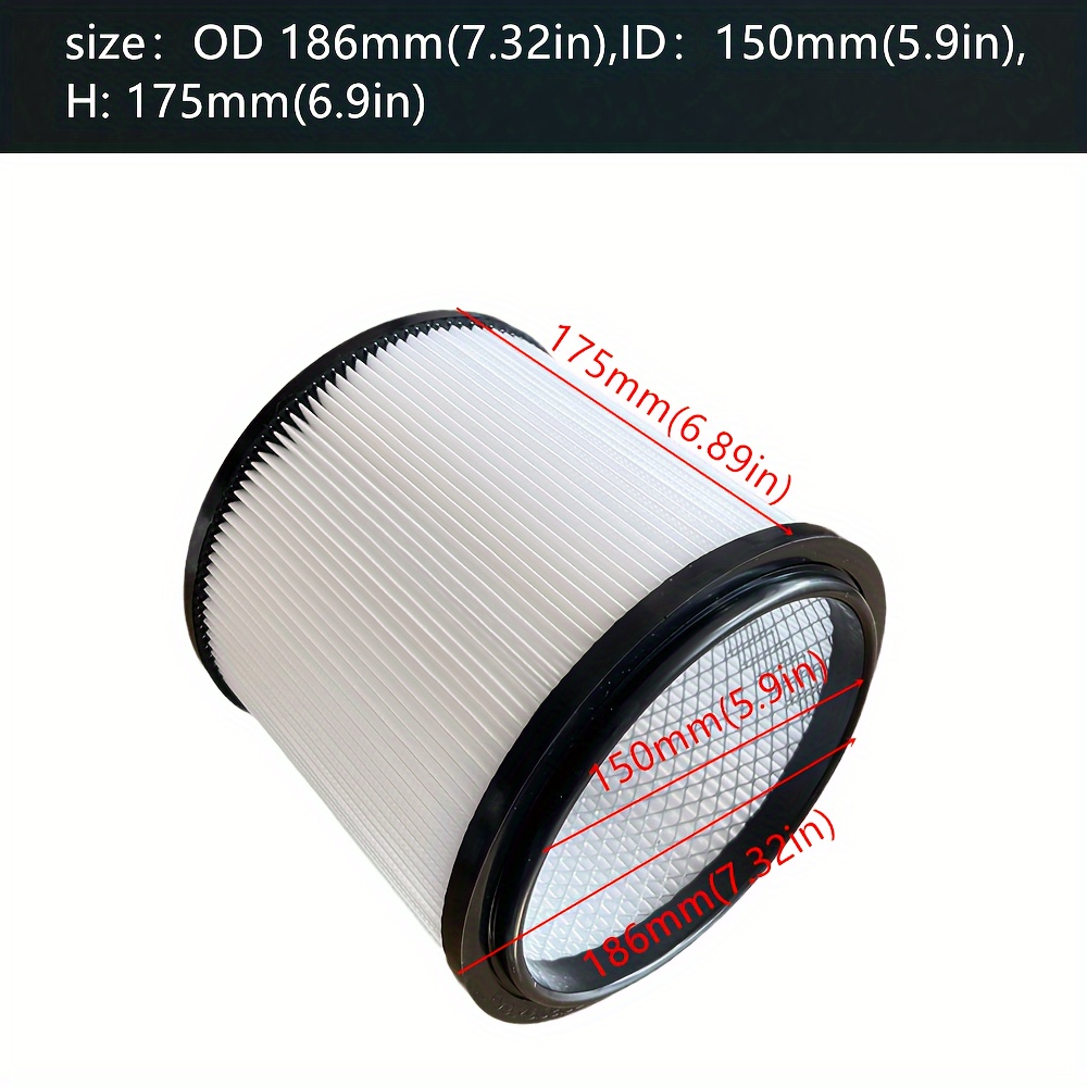 Filtre Plissé Pour Aspirateur Dexter VOD 1530 SWC 30L Et VQ 1420 SFD 20L - Réf. Vhbw4068201608278