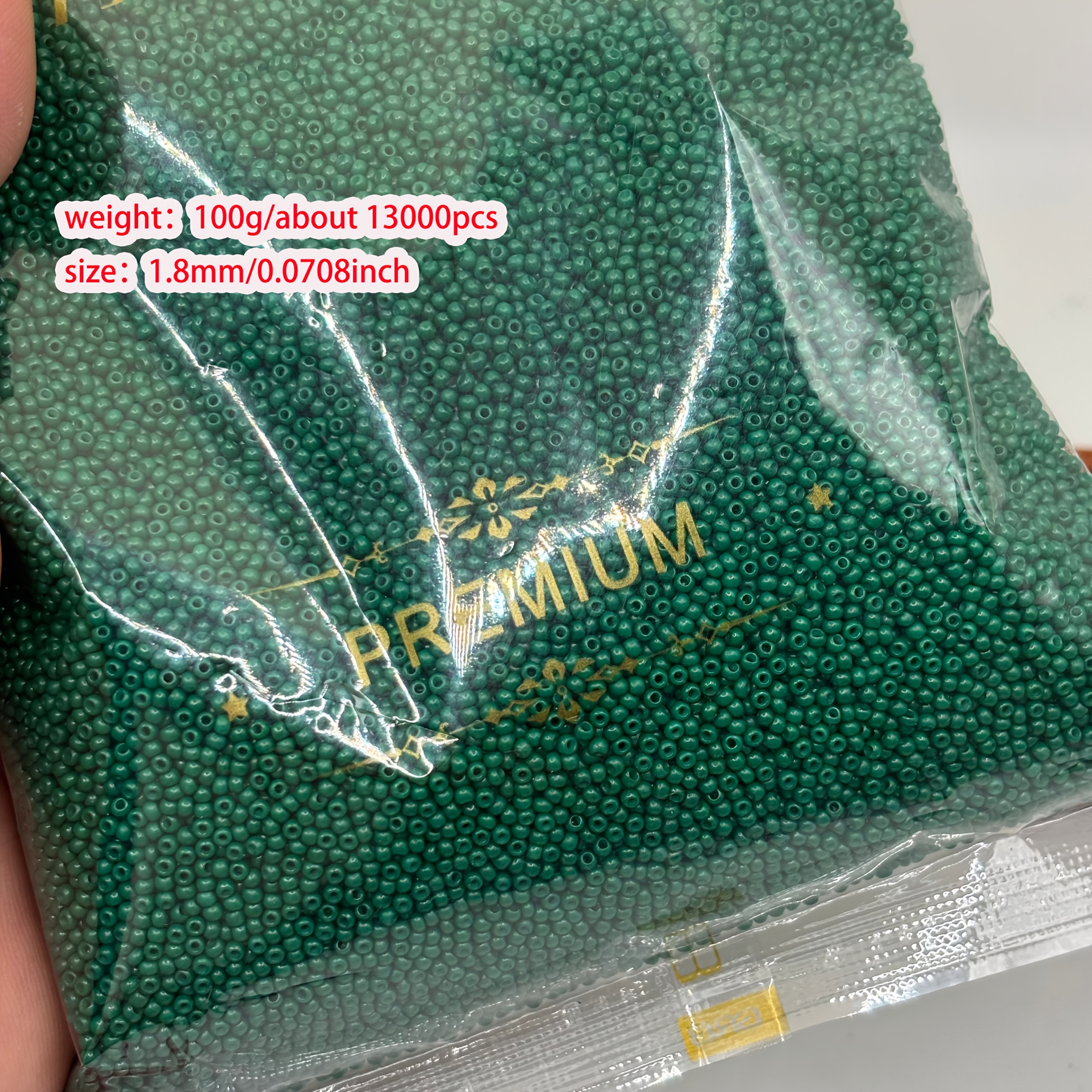 TEMU 13000 1.8mm Solid Color Glass Rice Beads, 100g Per Pack, Multiple Color Options, Suitable For Jewelry Making Additions, Bracelets, Necklaces,