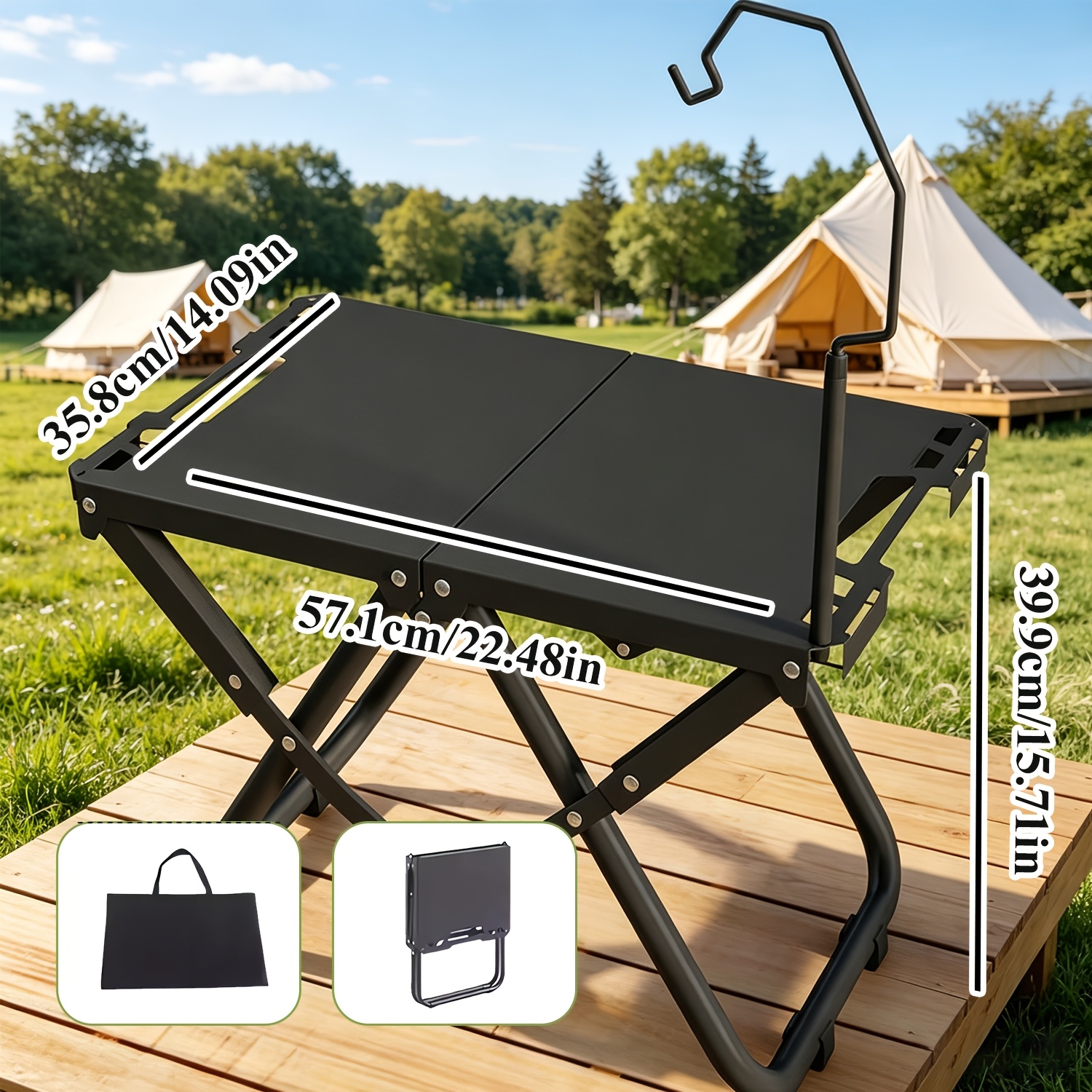 Portable Multifunctional Lightweight Folding Table, No Installation Required, Compact And Space , Suitable For Camping, Picnicking, Back Door Parties