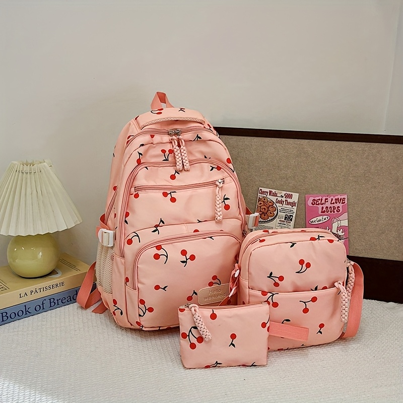 travel bag luggage bag 3pcs womens backpack set dual - Temu  display picture 1