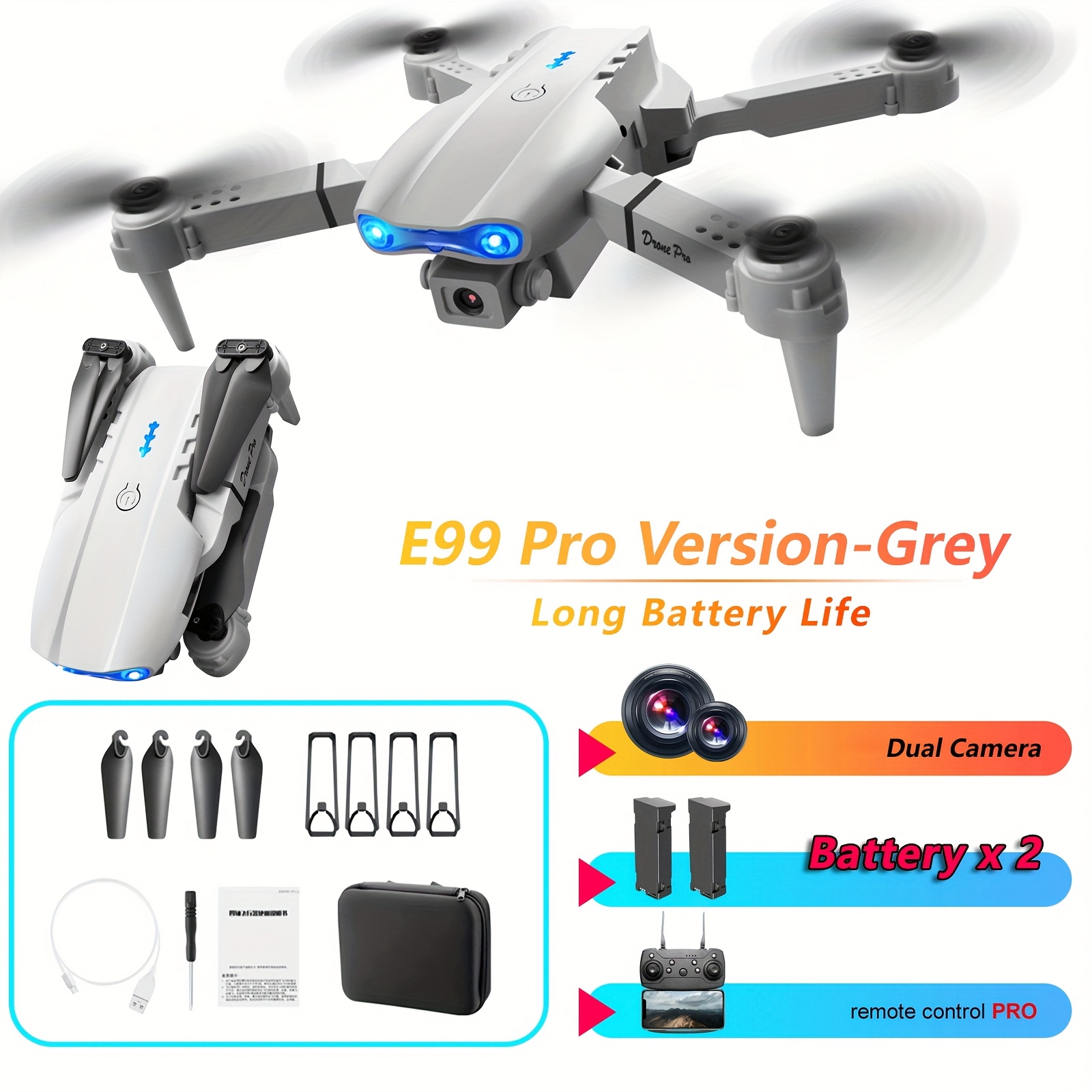 Remote Control E99pro Mini Drone With 4K Camera E99 PRO K3