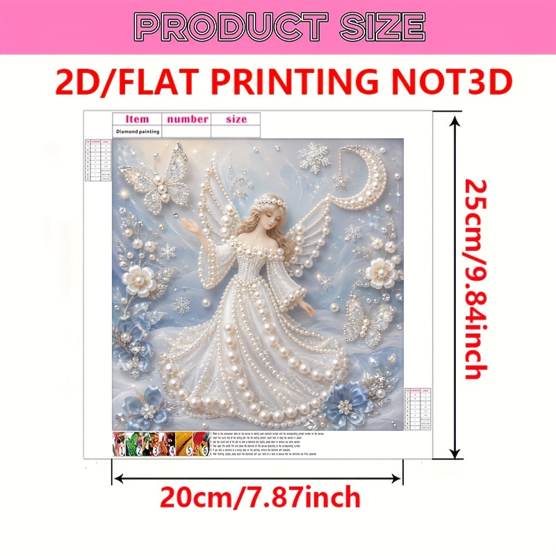 TEMU 2d Flat, 1pc Diamond Painting Kit, Frameless, Suitable For Bedroom Decoration, Living Room Canvas, Artwork, Birthday Gift For , Holiday Gift For