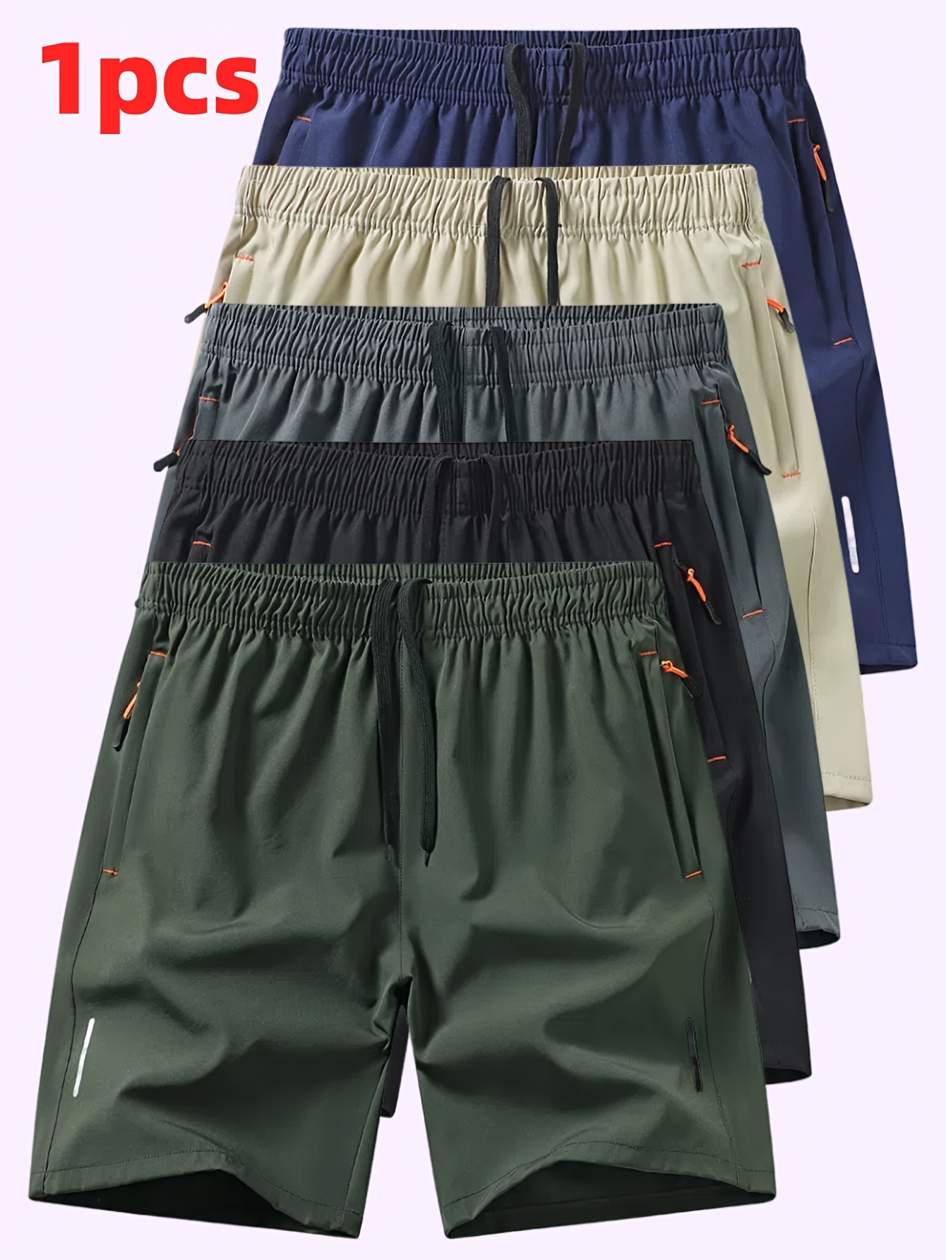 Men'S Summer Sports Casual Shorts Made from Woven Polyester Fabric with a Cool Feel, Suitable for Camping, Hiking, And Cycling.