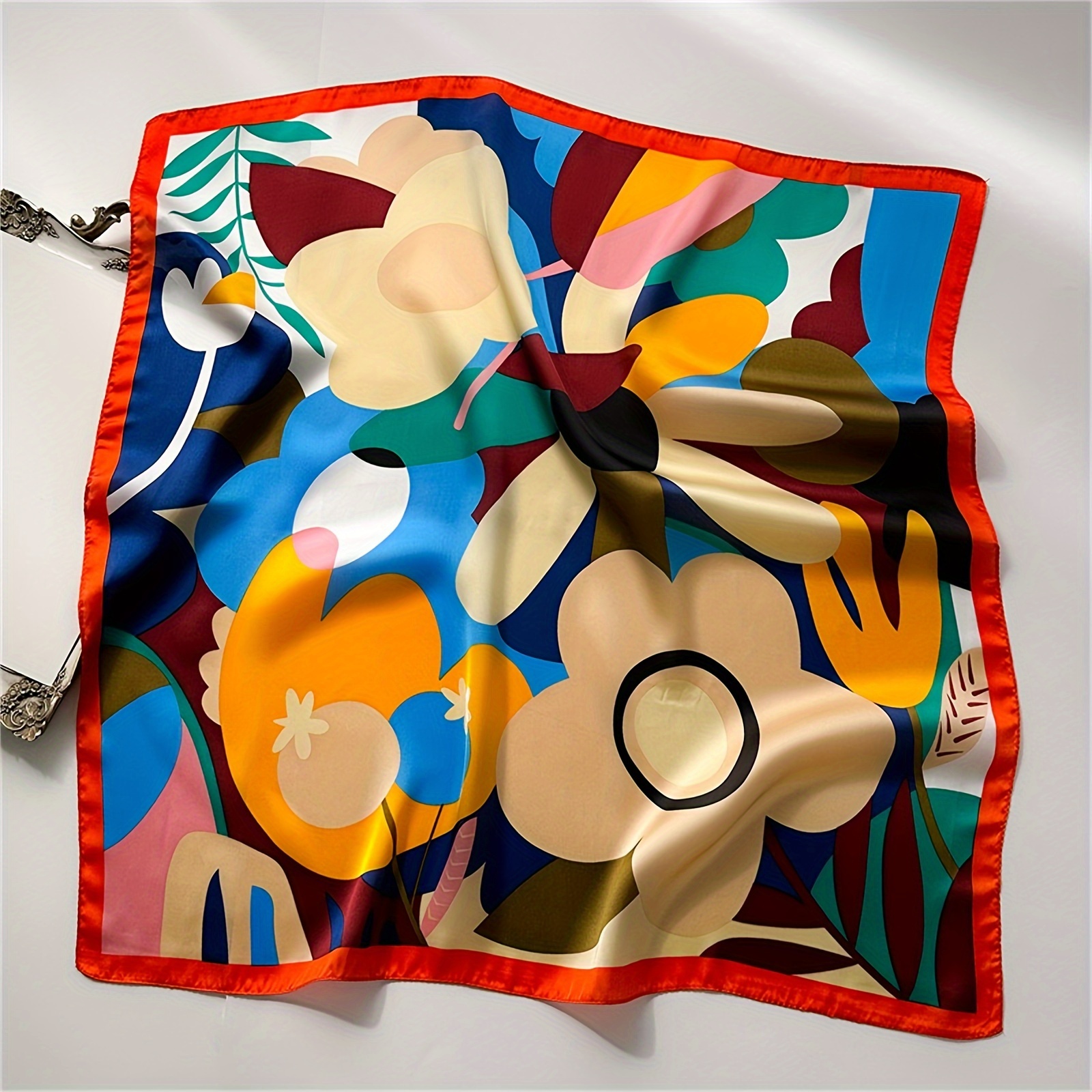 27.6-inch Headscarf, Spring And Summer Thin Printed Scarf 70 X 70cm Women's New Square Scarf, Outdoor Scarf, Warm Headscarf, Fashionable Air-conditioned Room Scarf, Popular Handkerchief