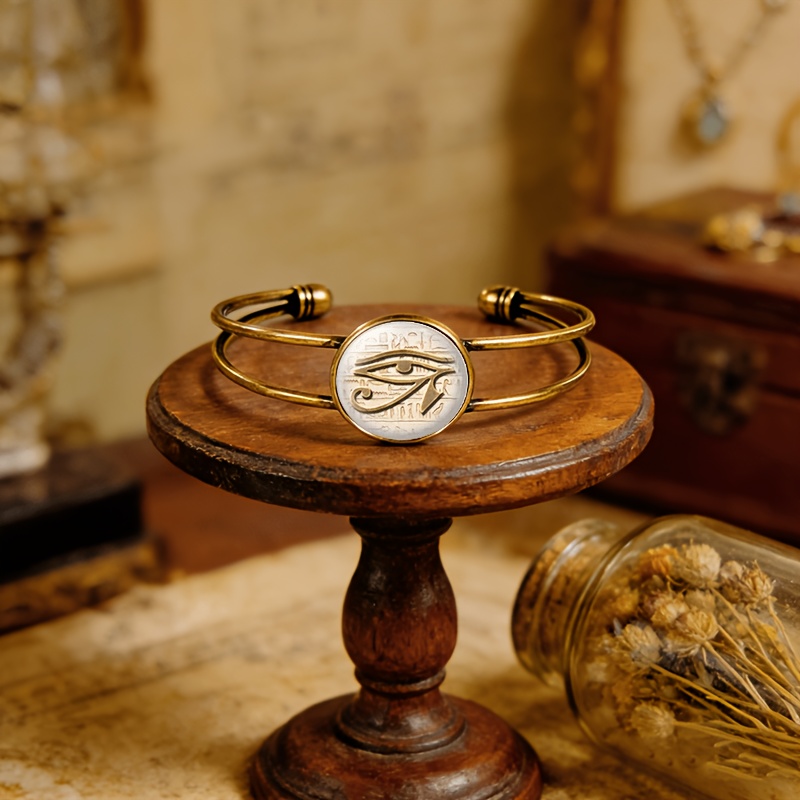 Antique Cyan Double-Layer Adjustable Opening Bracelet