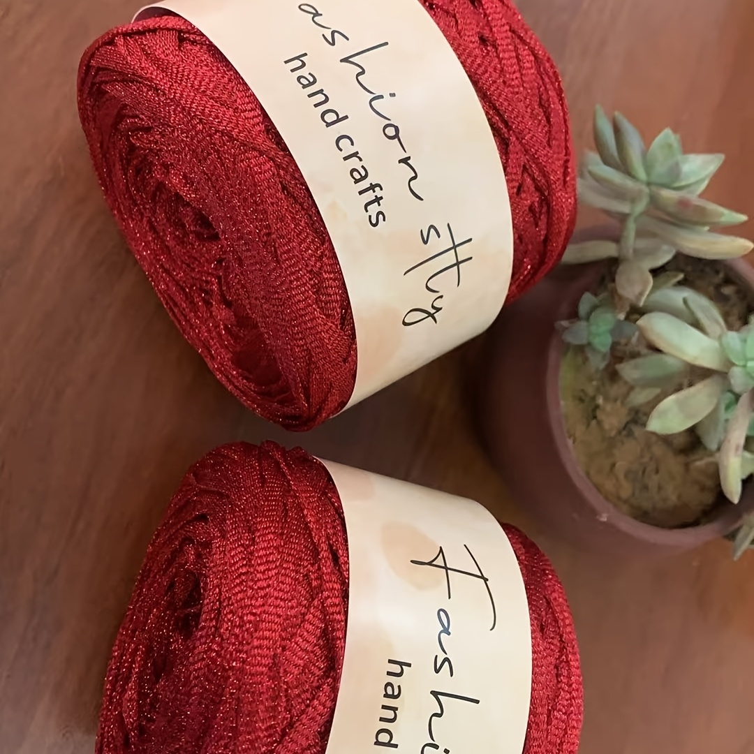 TEMU 2 piezas de hilo hueco MEIILIC YARN , material para bricolaje. 200 g por de 100 g, hilo voluminoso multiusos , muy adecuado para tejer a ,