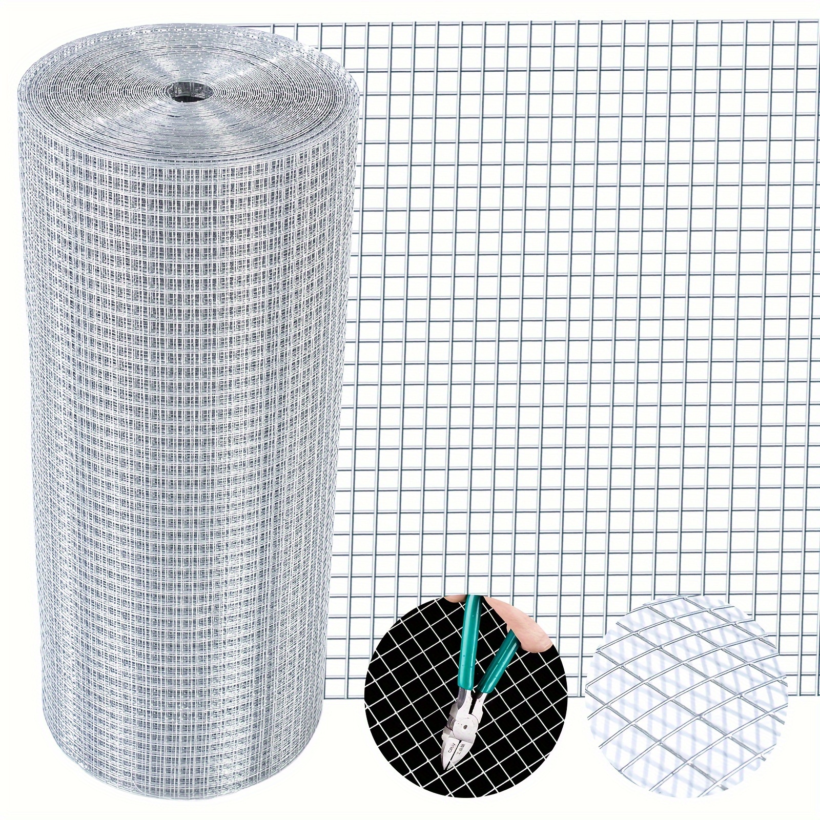 

Hardware Cloth 24 Inch X 50 Foot Welded Wire Mesh Roll - Hot-dip Galvanized For Chicken Wire Fencing, Garden Fence, And Rabbit Hutch Enclosures