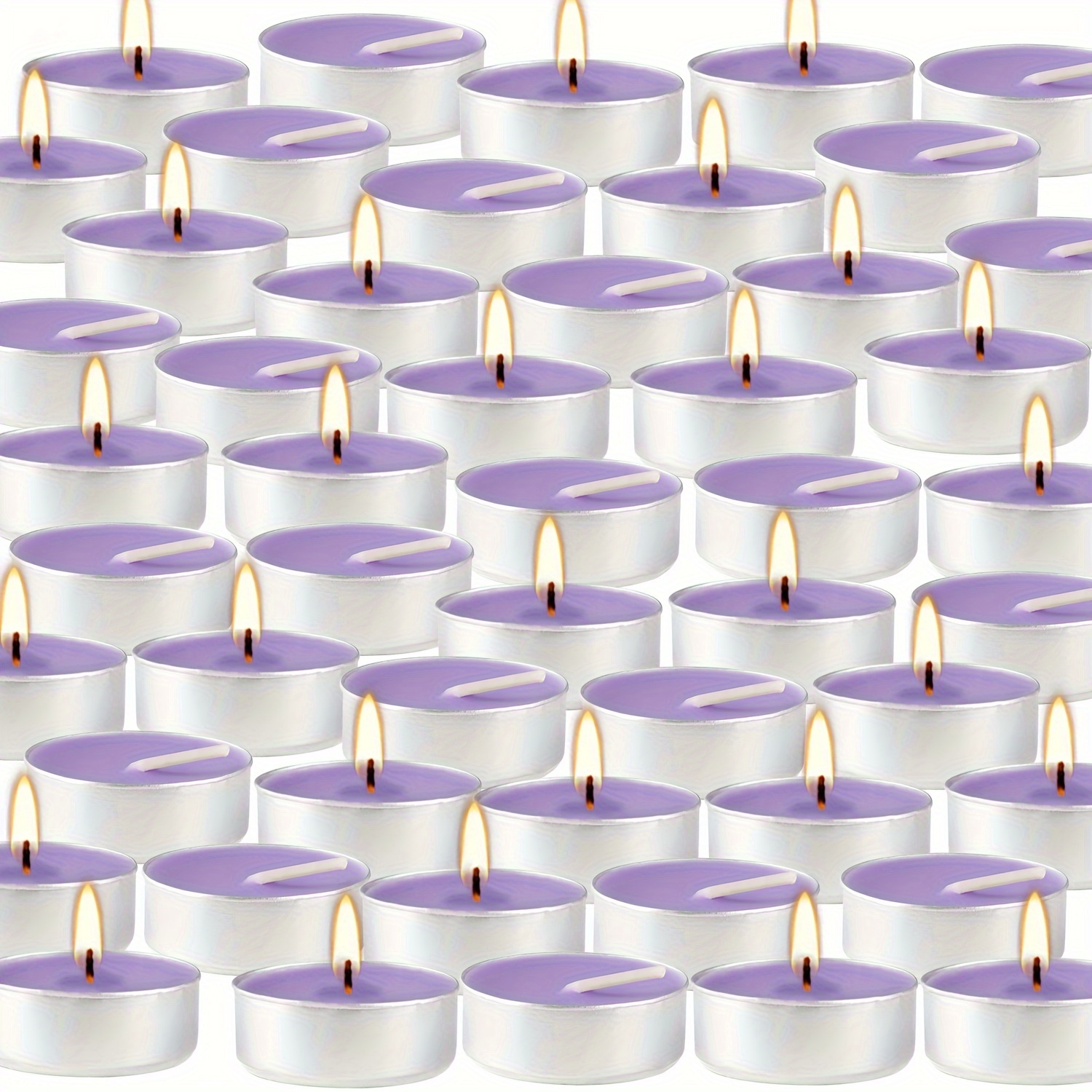 TEMU 100/200/300 Tea Lamp Candles, Lavender Fragrance When Lit, Can Burn For 3.5 Hours, Compact And Portable, A Comfortable Atmosphere In Living