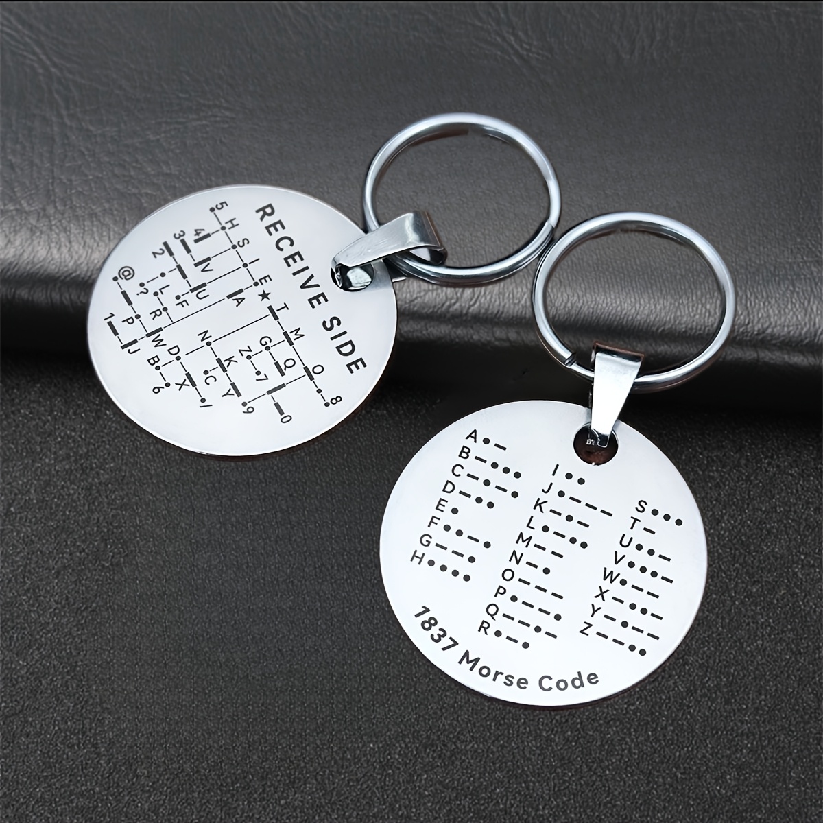 Stainless Steel Code Training Keychain, Code Tag Keychain, Double-sided Letters And Numbers, Perfect Gift For Radio Enthusiasts And Amateur Radio ' Education