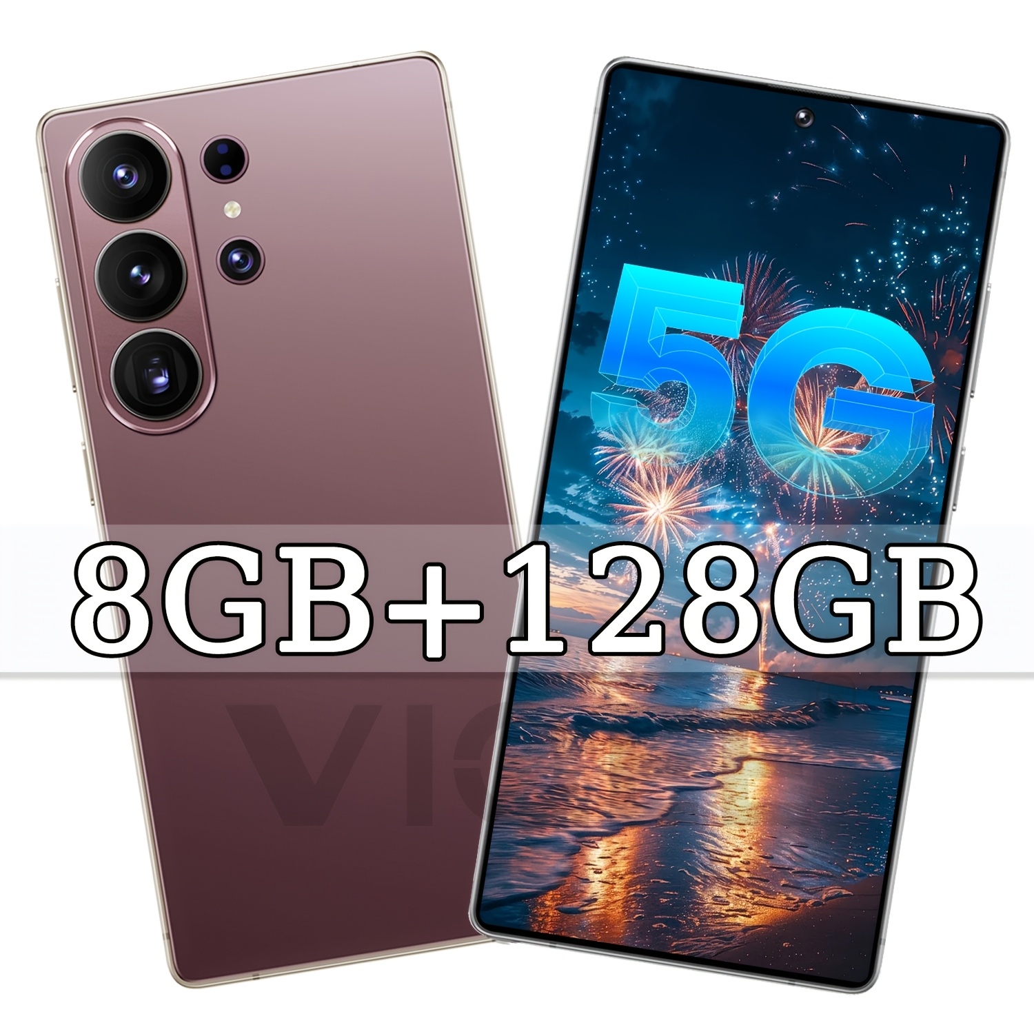 Visokokakovostni prenovljeni 5G ultra mobilni telefon, 6,8-palčni ultra jasen zaslon, 8+128GB razširljiv pomnilnik, vgrajeno pisalo,