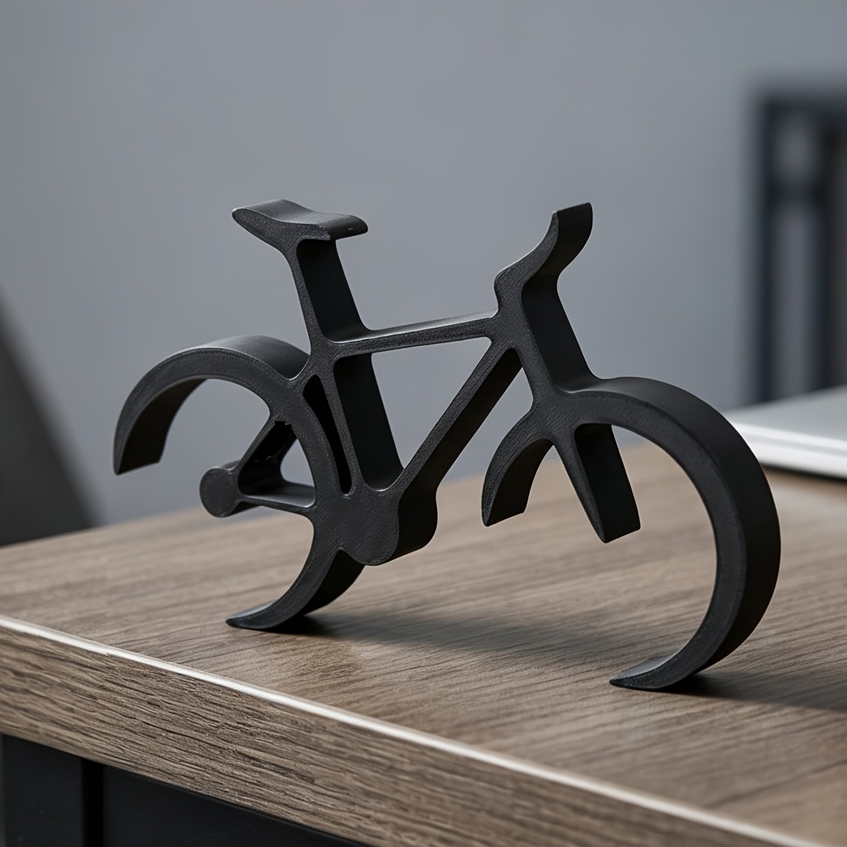 TEMU Collectible Figurines, Minimalist Abstract Bicycle Sculpture Modern Geometric Bike Statue Home Tabletop Decor Office Desk Ornament Living Room