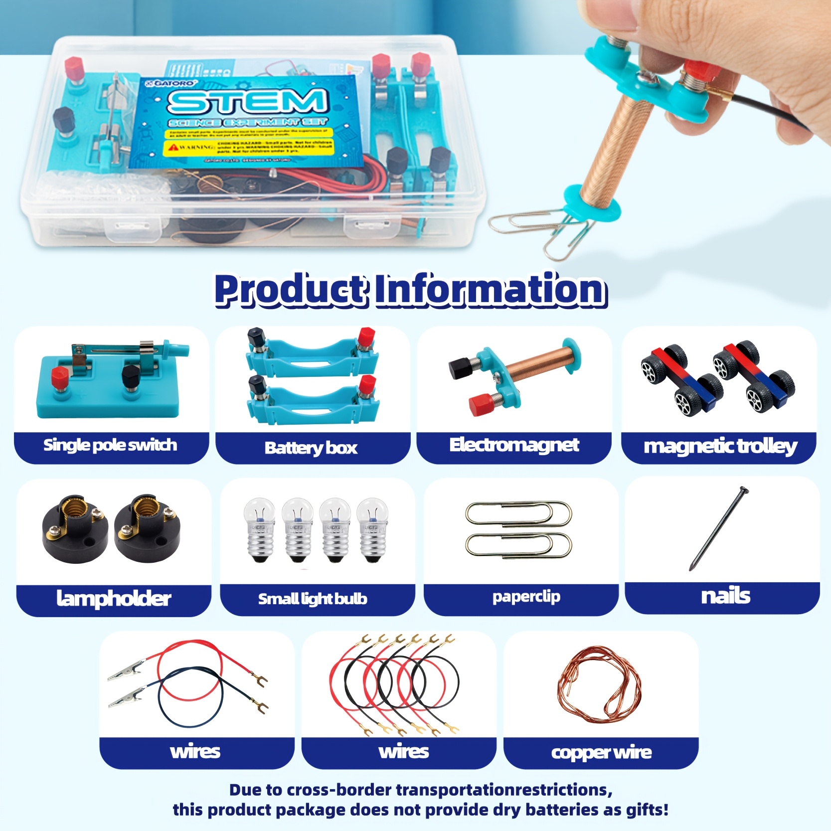 Youth Kit - Basic Circuit Exploration, Essential For Physics , Demonstration Tools, English Language