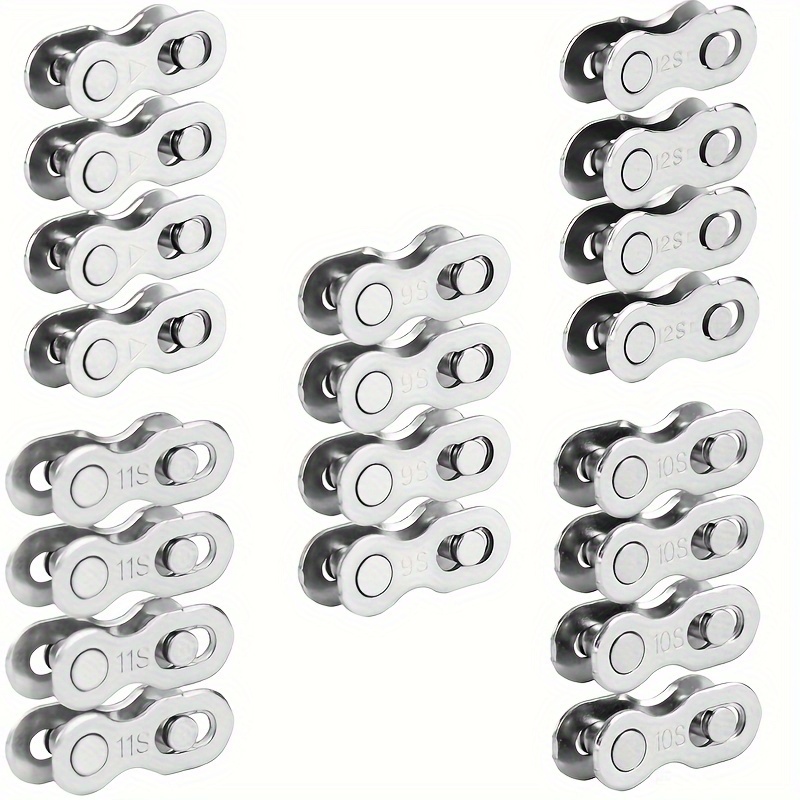 

Premium Steel Bicycle Missing Link Set For 1/2/3/4/5/6/7/8/9/10/11/12 Speed Chains - Durable, Quick Release, Easy To Install