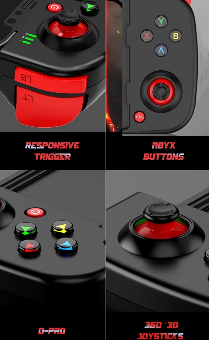 [Wireless Gamepad] Wireless Gamepad | for iPhone/Android/Steam Deck/PC/Table Mobile Phone Controller, Wireless Game Controller Joystick Telescopic Gamepad - COD Mobile Diablo Immortal, Directly Play