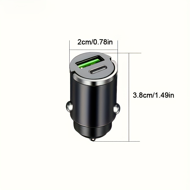 Încărcător Auto Mini Rapid Dual USB, QC3.1, Fast Charge [2]