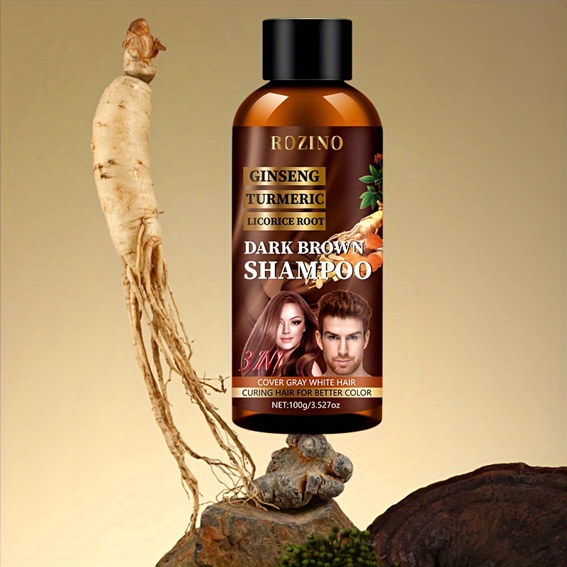 

100g Ginseng Shampoo With Turmeric And Licorice Roots, Deep Cleansing, Refreshing And Oil Controlling, Caring For Healthy Hair, Moisturizing And Silky