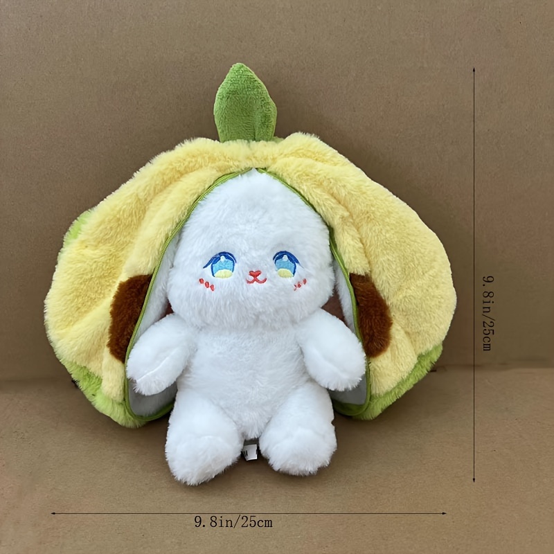 cuddly avocado bunny plush toy soft polyester sleeping pillow in   details 3