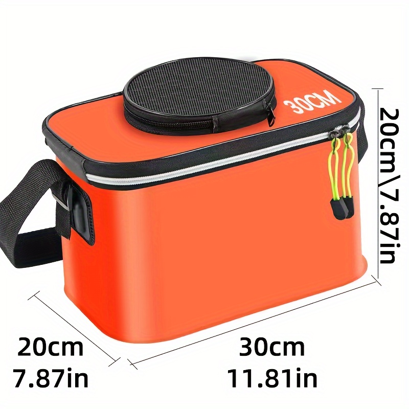 Image of 1pc Lightweight Collapsible Bucket Eva Fishing Tackle Bag, Collapsible Bucket: Spacious, To Pump Air, Suitable For Camping And Fishing Enthusiasts, Fishing Bucket, Live Fish Bucket, Fish