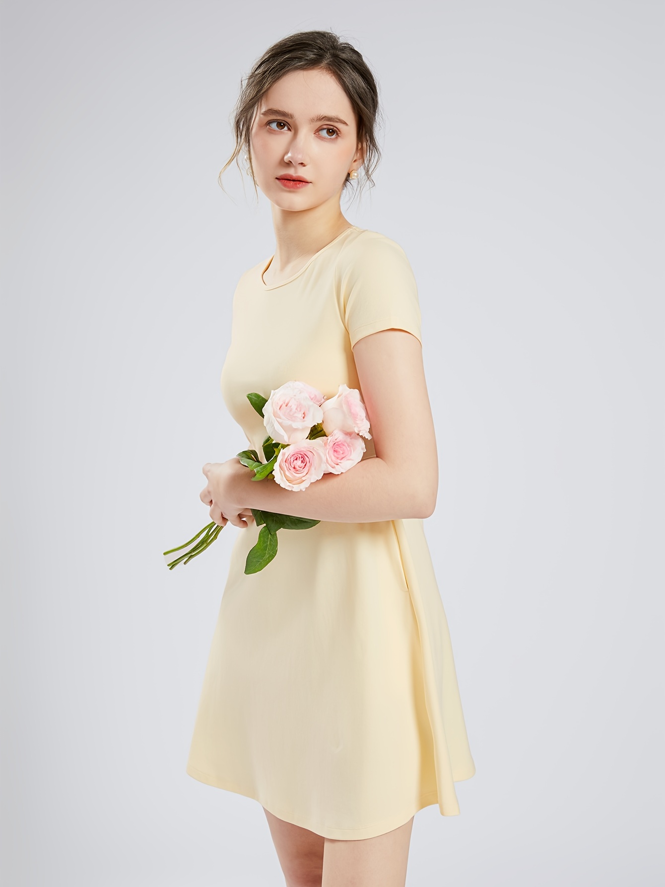 1pc womens casual a line dress pockets cotton Temu Germany