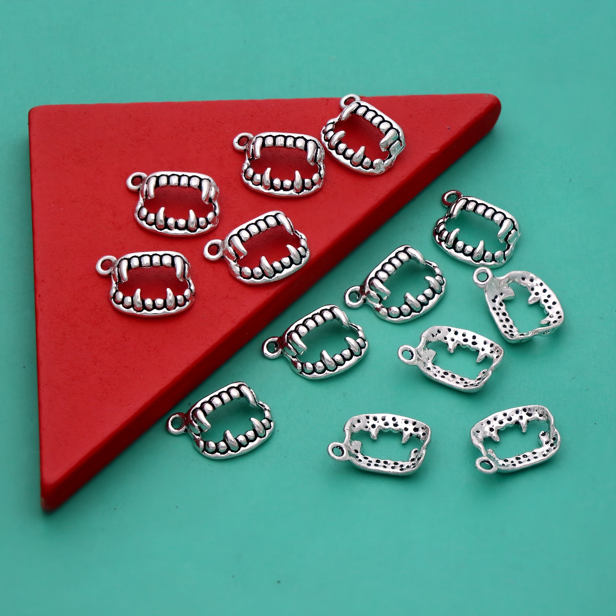 25pcs y2k punk gothic vampire tooth jewelry alloy hand Temu