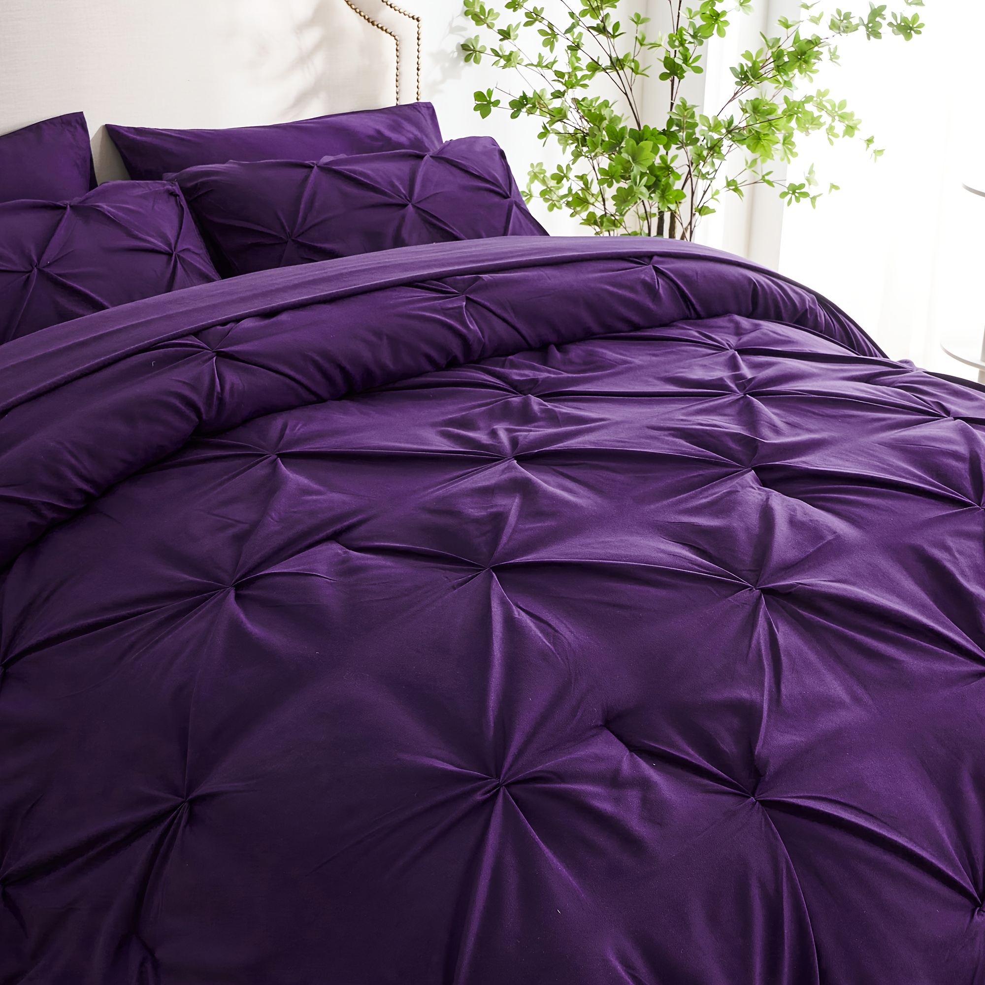 7pcs Comforter Set Queen Size with Sheets, Bed in a Bag with Fitted Sheet, Pillow Cases, Pillow Shams, Flat Sheet, Pinched Bedding Comforters & Sets ( Full, Queen, King) 150gsm | Shop Trends