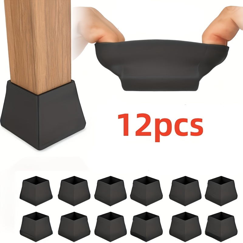 TEMU 12 stuks Verdikte Siliconen Stoel- en Tafelvoeten, Anti-Slip Meubelvloerbeschermers, Geschikt voor Alle Soorten Vloeren, Voorkomen Effectief