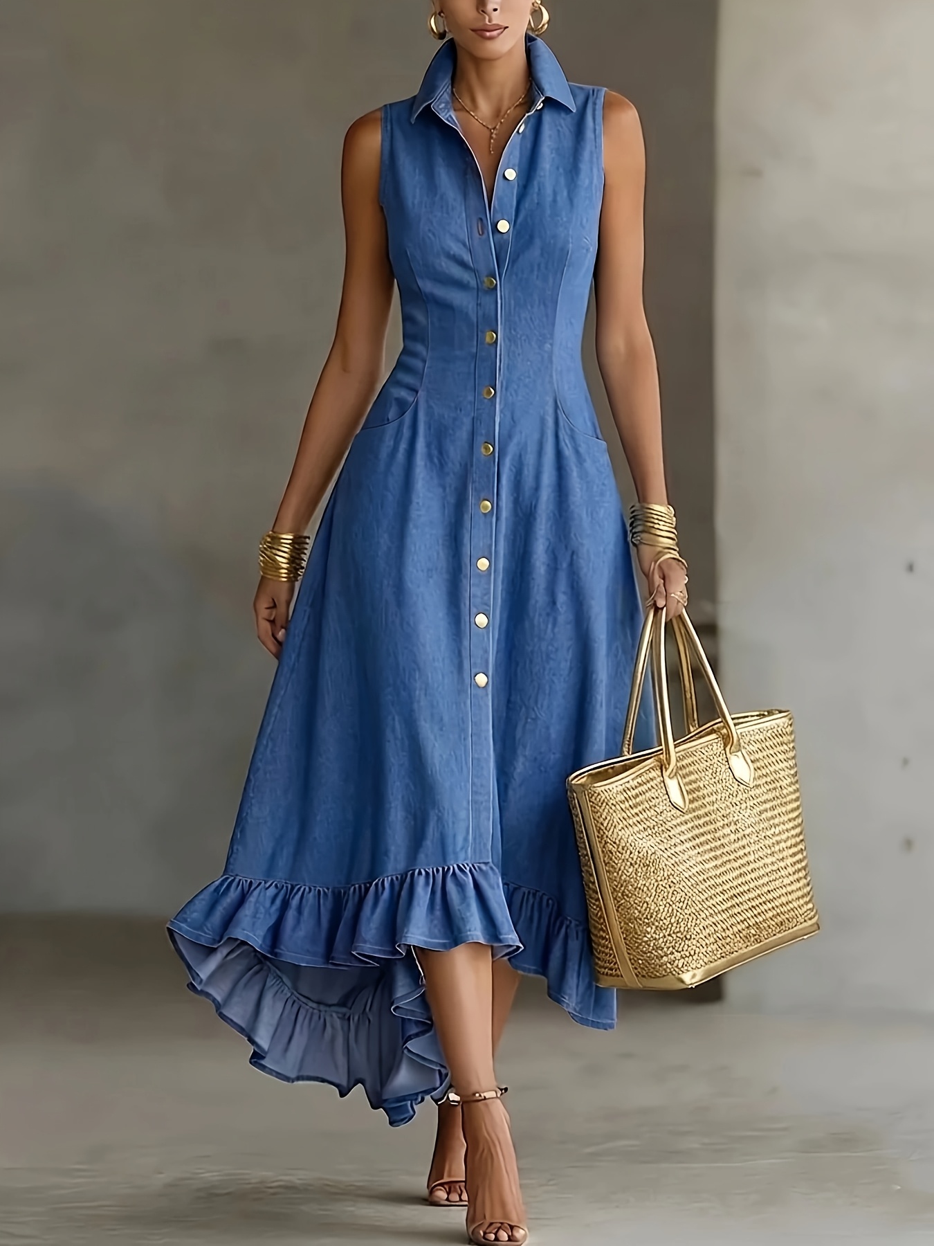 womens summer work dresses for Women 2025 Sleeveless Crewneck Button Down Short Bodycon Dress Elegant Formal Office Dresses Black at Amazon Women's Clothing store Summer And Spring Floral Work Dresses for Women