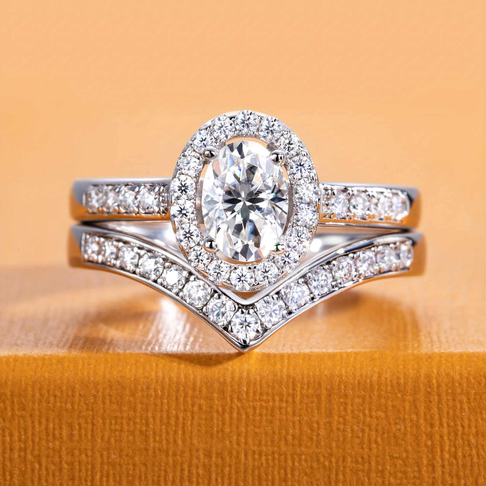 Elegant 925 Silvery Moissanite Ring, 1.5-Carat