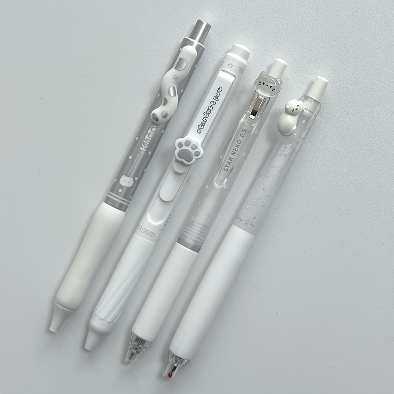 TEMU 4pcs Cats Pattern Gel Pen Quick Dry 0.5mm Black Pen Gel Pen Stationery Supplies
