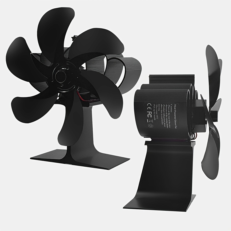 1pc 6 blade stove fan portable thermoelectric fireplace fan air circulator heat powered exhaust fan   heat distribution for wood log pellet stoves fireplaces details 3