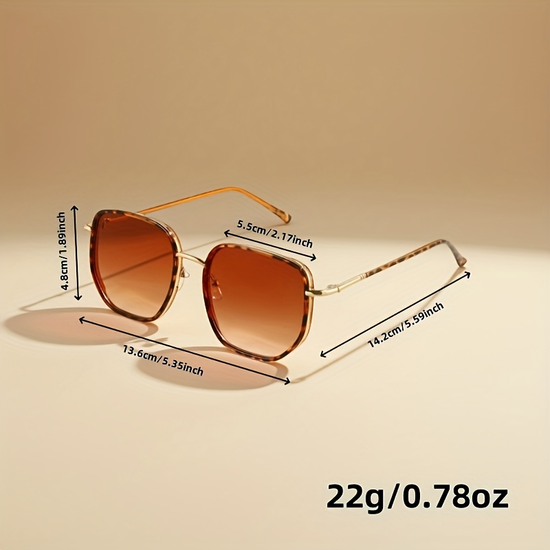 1 Pair of Women's Classic Square Frame Leopard Print Black Fashion Glasses, Bohemian Style, Trendy Retro Design for Daily Wear and Outfit Matching