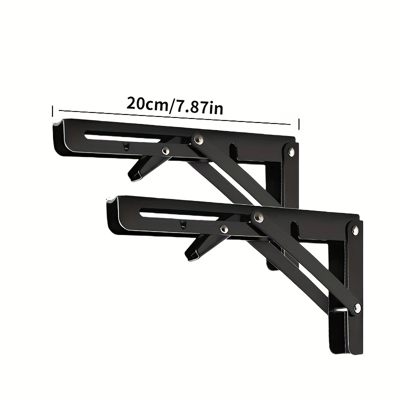 E-shop 1/2 Stück robuste verstellbare Klapprahmen -90° faltbar wandmontiertes Industrie-Gusseisen-Zubehör, hochwertiges Metall