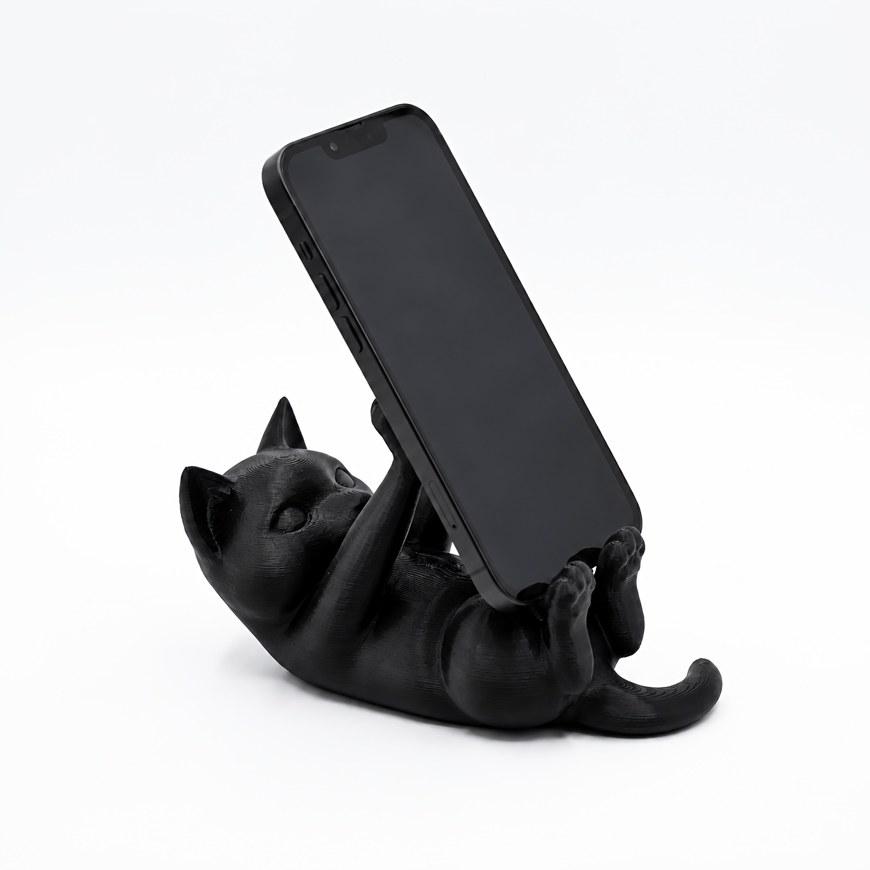 TEMU 1 pz/2 pz Supporto per telefono reclinabile stampato in 3D, supporto per telefono da scrivania a forma di gattino, supporto per smartphone con