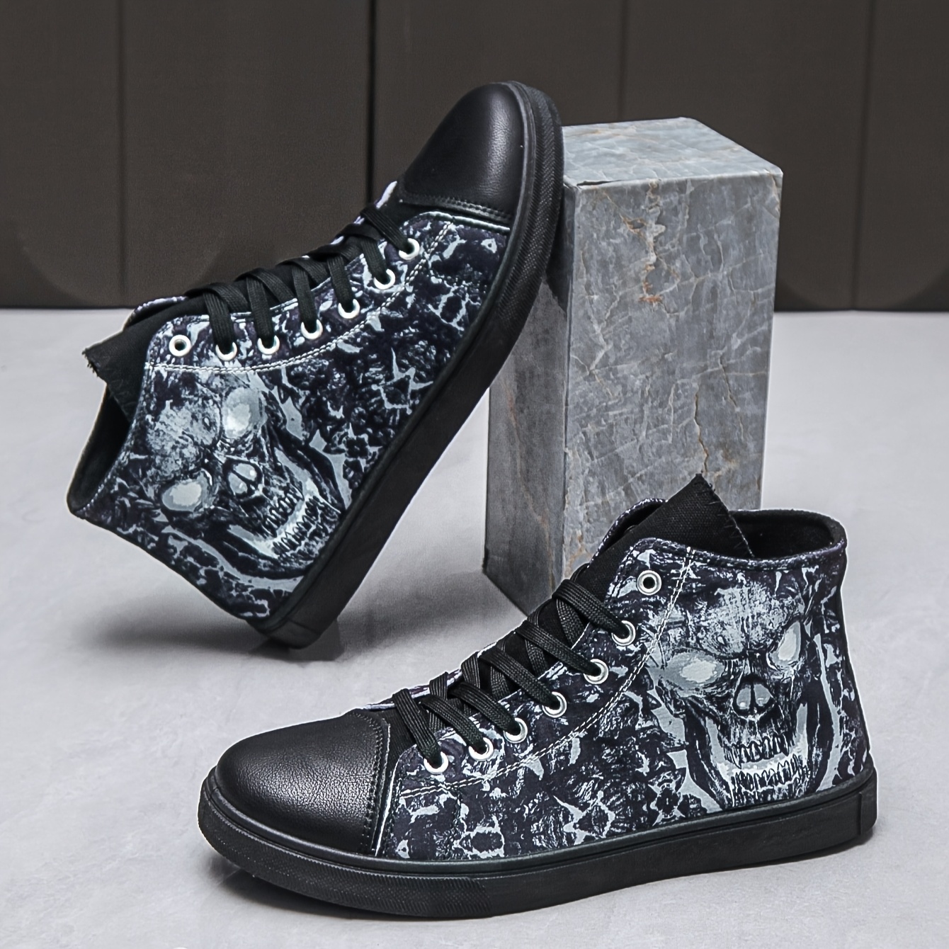 mens high top sneakers sold on Temu United States