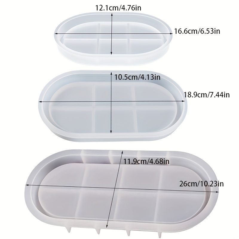 3pcs Set For Epoxy , Plaster & - Diy For Jewelry Storage & Decor
