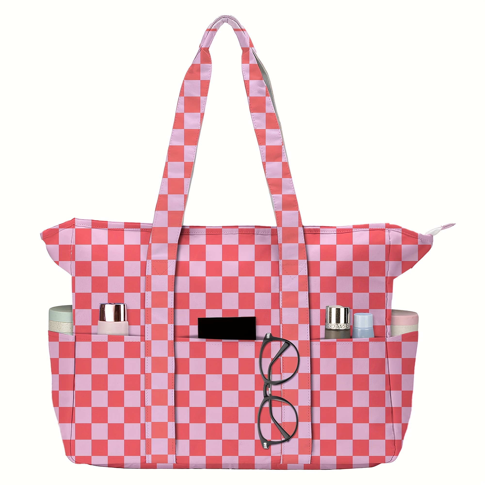 1pc Women' Large & Beach Tote Bag Suitable For Travel, Pool, Gym - Zippered Oxford Cloth Bath Suitable For Beach, Pool, Gym Bag, Daily Use, Ideal Gift (birthdays, Christmas)