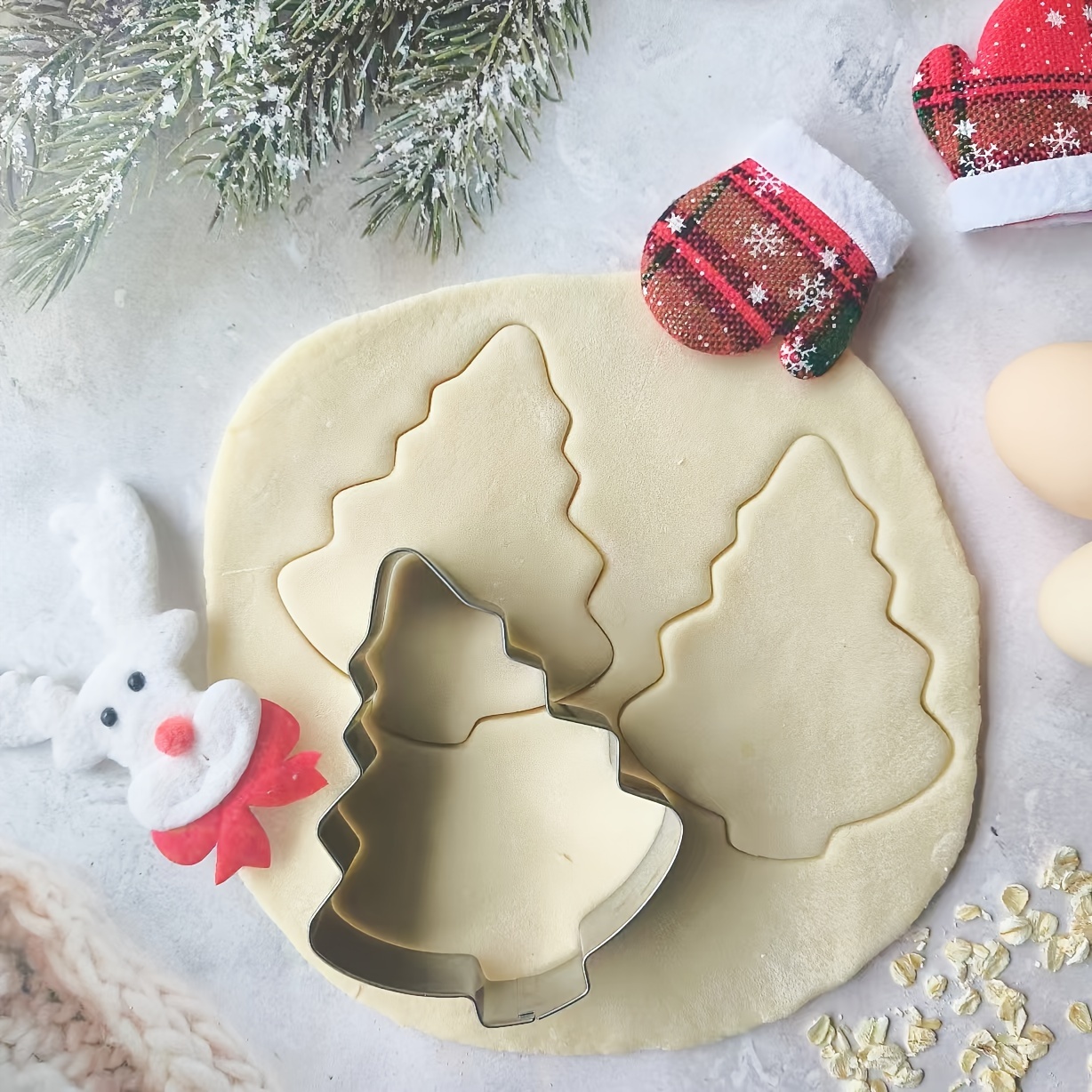 large stainless steel christmas tree cookie cutter perfect Temu