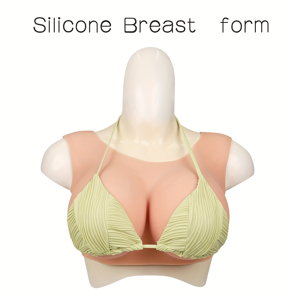 1pc real silicone   breast low neck design comfortable and breathable realistic false chest b c   cup suitable for cosplay role playing halloween masquerade ball party date daily wear