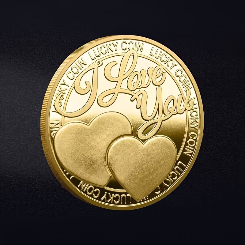 

1pc "i Love You" Commemorative Coin, Metal Challenge Coin, Love Coin Collection Coin, Holiday Birthday Couple Gift