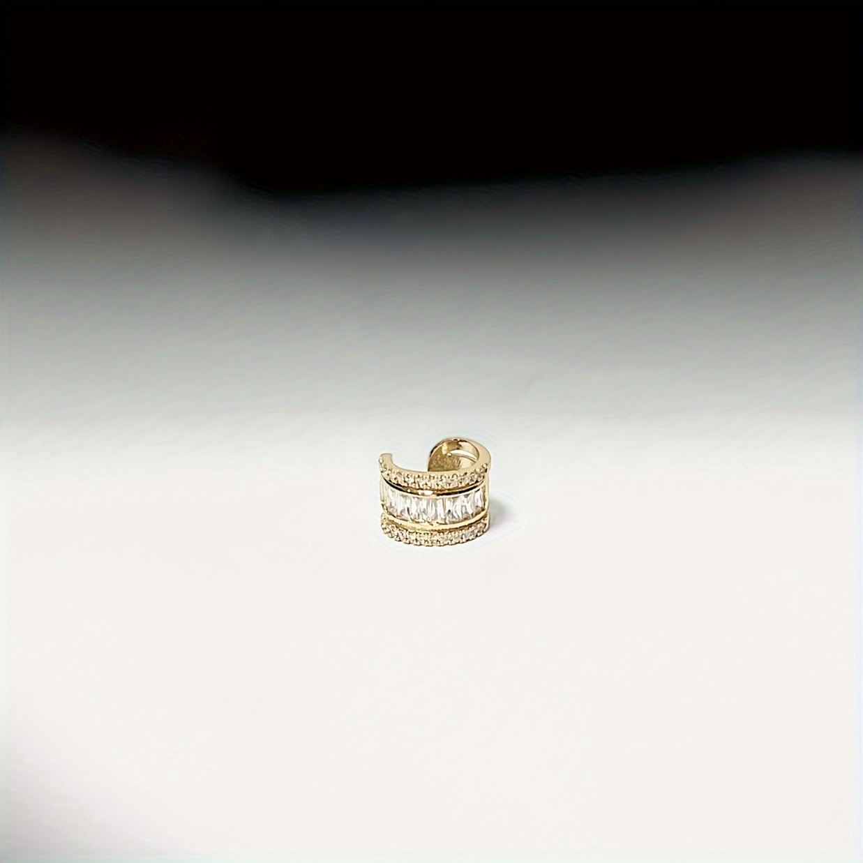 3 Layer Ear Bone Cuff with Cubic Zirconia