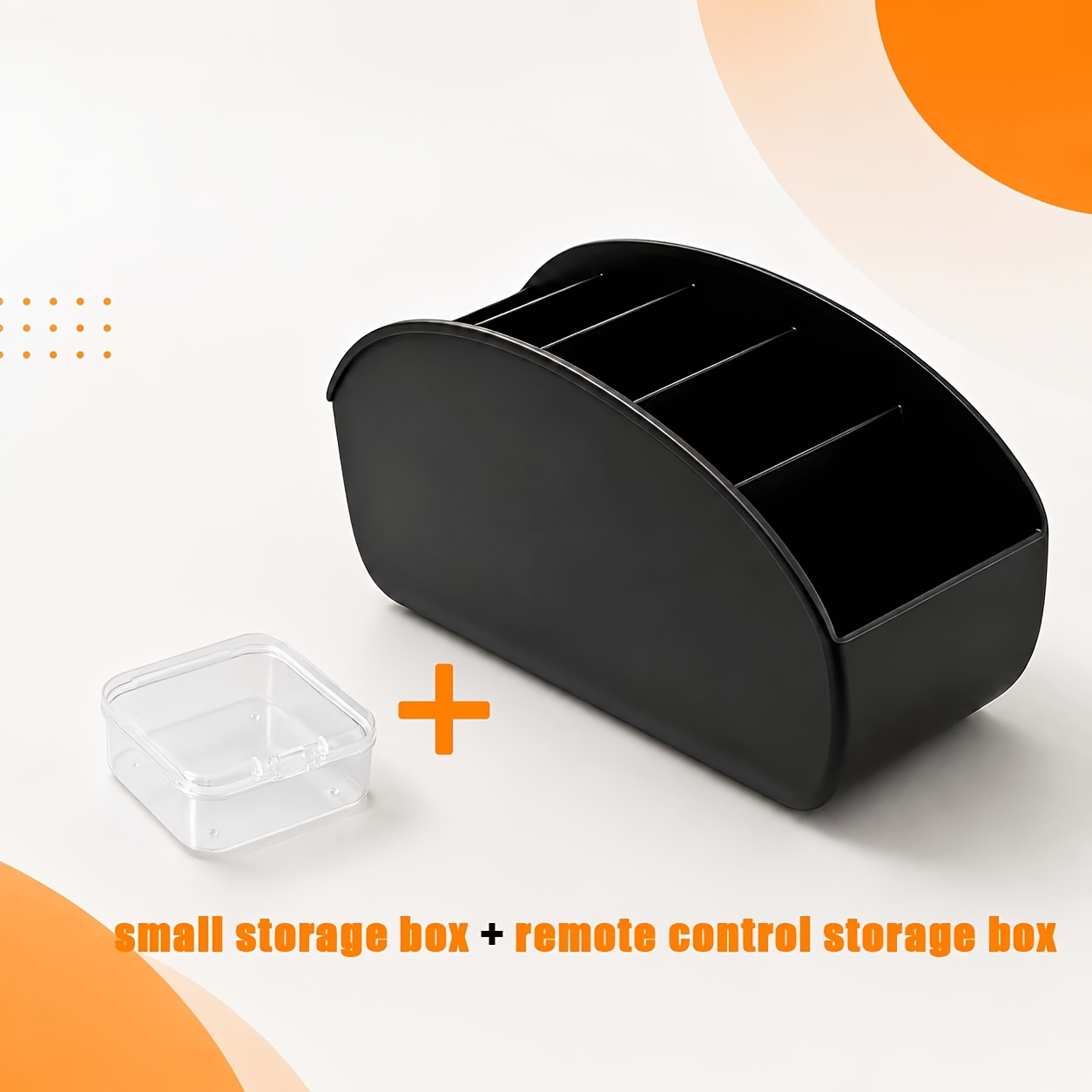 TEMU Aufbewahrungsbox-Kombi-Set mit mehreren Fächern für Fernbedienungen + kleine Aufbewahrungsbox, ein multifunktionaler Schreibtisch-Organizer, der