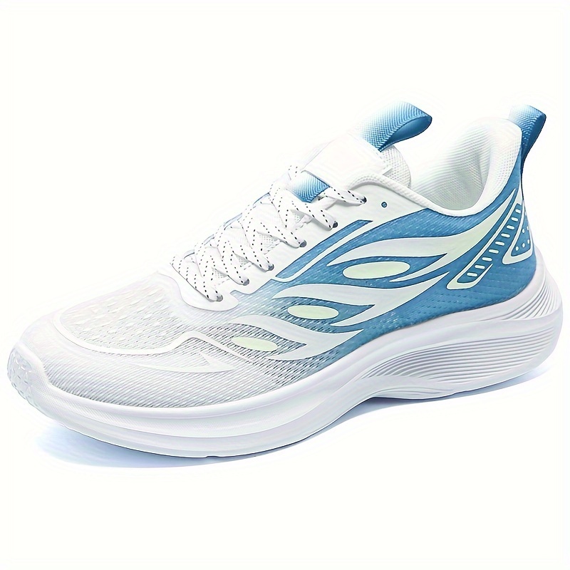 Plus Size Men's Trendy Woven Knit Breathable Running Shoes, Comfy Non Slip Soft Sole Durable Sneakers For Men's Outdoor Activities